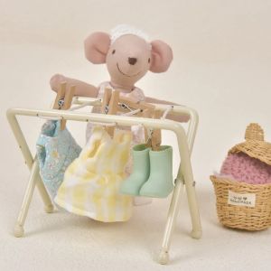 1:12 Dollhouse Accessories Miniature Furniture Metal Cute Drying Rack Children Play House Toy Drying Rack Scene Decoration