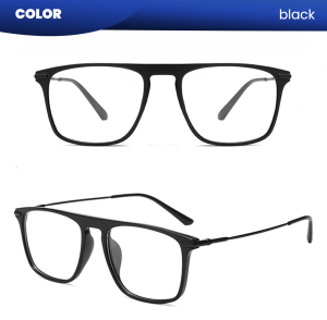 IOOI Eyewear - Kacamata Aviator TR Titanium Lensa Minus Anti Radiasi Bluecromic Pria/Wanita JH006