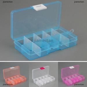 [COD] jiameitan Plastic10 slots adjustable Jewelry กล่องเก็บของ Case CRAFT Organizer beads
