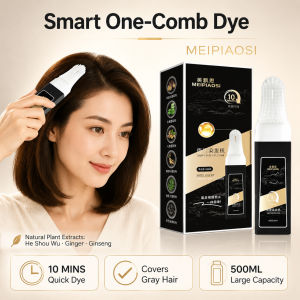 [Can Cover Gray Hair] Smart One-step Hair Coloring Easy Hair Color Brush Gentle Plant Based Gray Coverage Hair Dye Convenient At Home Application