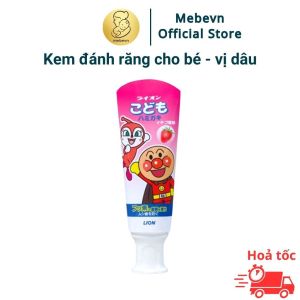 Kem đánh răng cho bé nuốt được LION Nhật Bản 40g cho bé từ 12 tháng tuổi vị dâu hoặc dưa gang