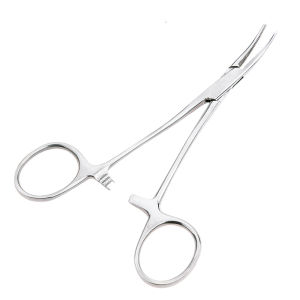 WENSH Fishing Tackle Stainless Steel Fishing Line Cutter Forceps Curved Tip Veterinary Pet Hair Clamp Hemostatic Forceps Fishing Locking Pliers Straight Tip Clamps Epilation Tools