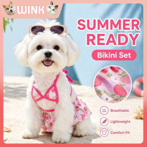 Pet Bikini Swimsuit Small Dog Summer Beachwear Breathable Puppy Dress Cute Pool Party Outfit