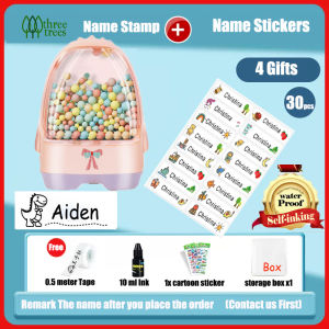 Rubber Stamp Customized Name Stamp Luxury Set For Kids Cartoon Penguin Design Students Name Seal Kindergarten Clothes Waterproof Name Sticker Name Chop Seal