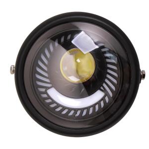 Retro 6.5" LED Motorcycle Headlight Motorcycle Fog Lamp Headlight Bracket High Beam