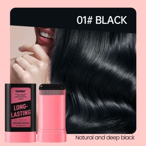 Hair Dye Stick Temporary Natural Plants No Hair Damage Hair Black Stick Cover Up Stick Gray  Organic Hair Color Pen