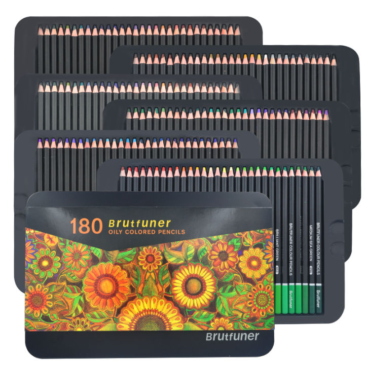 72/120/180 with Metal Box Oily Art Coloured Pencils Set for Adult ...