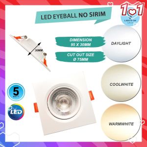 5W 6W 7W Round Recessed LED Eyeball Adjustable Lampu Siling Plaster Lampu Hiasan Tanam Decorative Ceiling Lights Spotlight