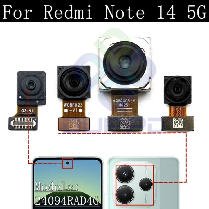 Redmi Note 14 Rear Camera Front Rear Camera For Xiaomi Redmi Note 14 5G Frontal Selfie Back ...