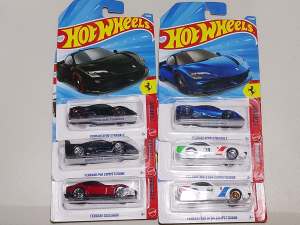 Ferrari Hot Wheels Diecast Cars Set of 6 Pieces