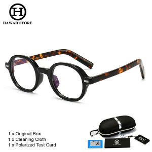 HAWAII 2023 kính chống ánh sáng xanh cổ điển cổ điển gọng dáng tròn nam nữ Mắt kính cổ điển khung quang học báo