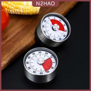 N2HAO Nhà bếp hẹn giờ thời gian nhắc nhở 60 phút nam châm hình tròn công cụ nhà bếp đếm ngược báo động nhắc nhở cơ khí nấu ăn hẹn giờ