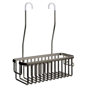 SG Seller Wall-Mounted Bathroom Hanging Basket Stainless Steel Drill-Free Bathroom Storage Rack Toilet Shower Rack