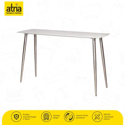 Meja Tonny Rectaguler Console 125X45X75Cm Super White Glass