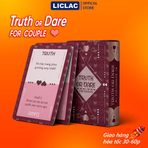 Bộ bài Truth Or Dare For Couple Việt Hóa 50 lá dành cho cặp đôi Boardgame Thách Hay Thật hiểu thêm về người mình yêu