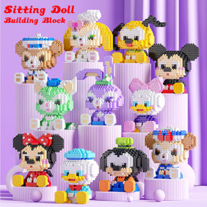 Cartoon Dolls Sitting Posture Building Block Bricks Toy Assembly Particle Children Development Education Collection Toys Puzzle Boys And Girls Birthday Gifts Kids toys