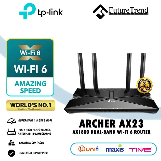 TPLink Archer AX23 AX1800 Dual-Band Wi-Fi 6 Router