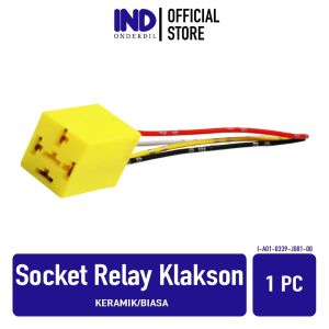 Socket-Soket Relay-Riley-Rilei Klakson 4 Kaki-Kabel Keramik-Ceramic