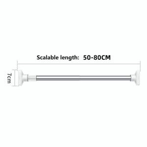 Stainless Steel Adjustable Telescopic Clothes Rod Bathroom Clothes Drying Racks Tension Rod Punch-free Spring Rod