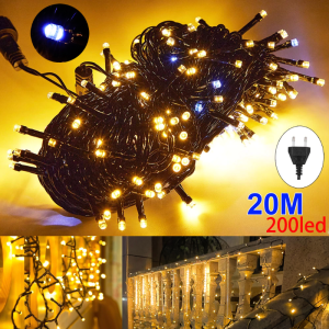 Christmas decoration string lights Lampu raya 20M Lampu led light Outdoor/Indoor Decorcation light Connectable String light Home 20米装饰灯串