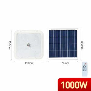 YESQ solar ceiling light 5000W Indoor Outdoor solar lights inside the house home Bedroom Stair Balcony lamp original LED waterproof IP68 Dust and mosquito prevent 10M Power cord Automatically up Dimmable Remote Control COD 30year warranty