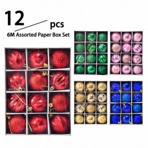 UNIITY 12Pcs/Set 6CM  Giáng Sinh Sáng tạo Lấp lánh Những  trang trí cây thông Noel Bền bỉ  Trang Trí Giáng Sinh Bữa tiệc