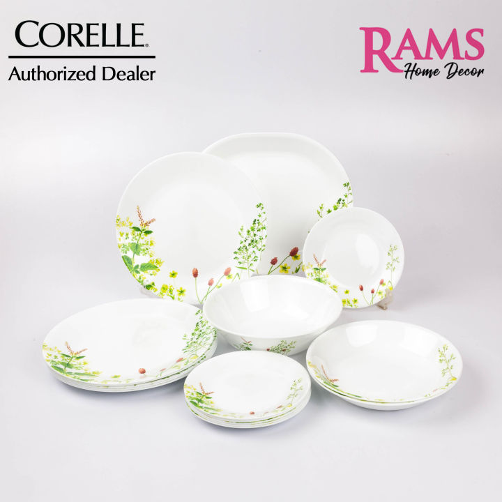 Corelle 16 Pcs Vitrelle Tempered Glass Dinner Set Dinnerware Dining  Serveware Tableware Households Dinner Plate Soup Plate Dessert  Plate - Main Image