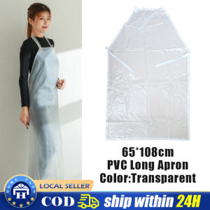 Long Apron Waterproof Transparent Clear PVC Apron Kitchen Restaurant Housework Accessories For Men Women