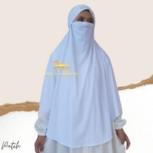 Bergo French Khimar Lesty Umroh Jumbo Cadar Tali Niqob Jersey Super (French Khimar)