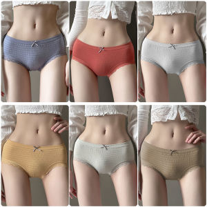 ladies panty cotton elastic solid color breathable comfortable lace seamless panty for women