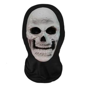 Skull Balaclava Cover Crafted From Flexible Polyester Fabric Simple Clean Realistic Costume Addition For Adults