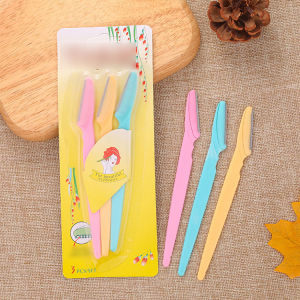 Combo 3 Dao Cạo Lông Mày Thép Không Gỉ Tiện Dụng Tỉa Gọn Chân Mày Làm Đẹp