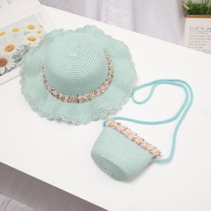YUDESHUI 2-8 tuổi Mũ chống nắng trẻ em Nhiều màu sắc Dễ thương Mũ Rơm Thời trang Mũ chống nắng cho bé gái Bãi biển