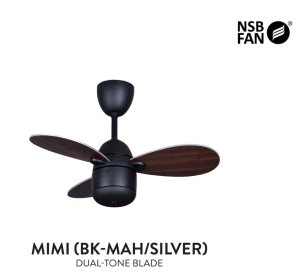 NSB MIMI 28 mini baby ceiling fan AC motor 3 blade with remote designer fan kipas angin siling syiling fan