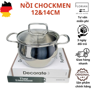 Nồi inox 12cm và 14cm nồi inox CHOCKMEN 1214cm nồi nhỏ inox nồi bé nồi ăn dặm nồi nấu cháo