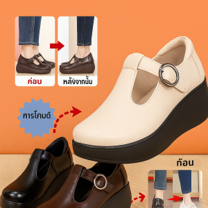 รองเท้าโยก เหมาะสําหรับออกไปทํางาน เหมาะสําหรับองค์ประกอบแฟชั่น รองเท้าผู้หญิง การตกแต่งภาพ กันลื่น