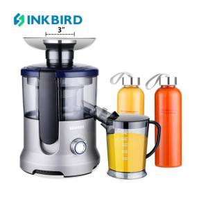 INKBIRD Sovider Fast Juicer Extractor for Vegetable and Fruit with 3inch Feed Chute 800W Centrifugal Machine Extractor Easy Clean and Assemble Overheat Protection