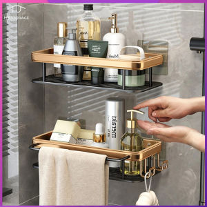 HKStorage Kệ Phòng Tắm Không Cần Đục Lỗ Giá Đựng Dầu Gội Vòi Hoa Sen Giá Đỡ Nhà Bếp Giá Sắp Xếp Nhà Bếp Nhà Vệ Sinh Bộ Phụ Kiện Phòng Tắm