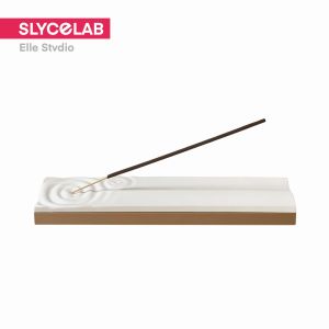 SLYCELAB Incense Holder 3D Printed Ripple Incense Holder with Storage