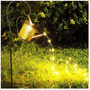 ไฟเหลือง ไฟโซล่าเซลล์ตกแต่ง โคมไฟกาน้ำ แขวนหน้าบ้าน โคมไฟปักสนาม เพิ่มความสวยงาม
