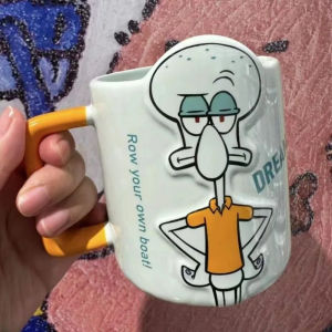 แก้วกาแฟ เซรามิกลายการ์ตูนน่ารัก ใส่น้ำชาหรือนม สำหรับมอบเป็นของขวัญให้เพื่อน