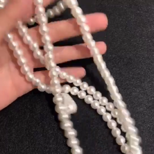 Nhiều Sợi dây chuyền giả ngọc trai tuyên bố cô dâu Vòng cổ dây đeo ôm sát cổ phụ kiện thời trang nhiều lớp vòng cổ ngọc trai