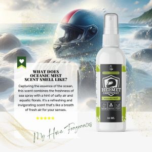 Helmet Care Spray: OCEANIC MIST Natural Deodorizer Disinfectant Sanitizing Odor Neutralizing