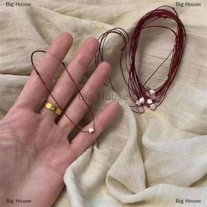 [COD] Big House นำโชคสีแดงเชือกสีชมพูกำไลข้อมือดาวห้าแฉกสำหรับผู้หญิงปรับได้มิตรภาพเครื่องประดับแฟชั่นเครื่องประดับของขวัญ
