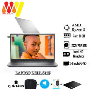 Laptop Dell Inspiron 5415 dòng máy cao cấp AMD Ryzen 5 Ram 16gb ổ cứng SSD 512gb NVMe PCIe Màn hình 14inch Full HD máy tính xách tay mới Fullbox
