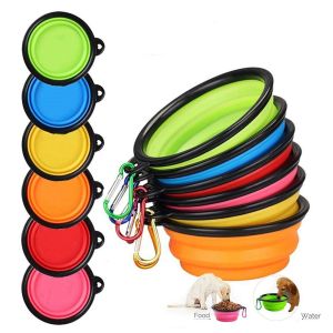 KBBABJ 350มล. แบบพกพาได้ ลูกสุนัขลูกสุนัข อุปกรณ์ให้อาหารสุนัข ชามใส่น้ำ จานป้อนอาหาร ชามอาหารสัตว์เลี้ยง อุปกรณ์เสริมสำหรับสัตว์เลี้ยง ชุดชามสุนัข ภาชนะบรรจุอาหาร