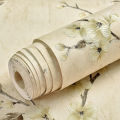 【1m/10m】Pastoral Wallpaper Retro 3D Three-dimensional Non-woven Fabric Wallpaper Bedroom Living Room TV Background Wall Renovation Home Decor Sticker (0.53M Width). 
