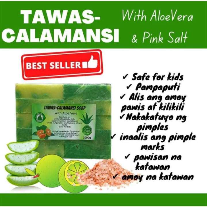 1Kg TAWAS CALAMANSI SOAP WITH ALOE VERA & HIMALAYAN PINK SALT/FACE ...