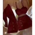 New arrival 3in1 top+short and blazer korean fashion terno. 