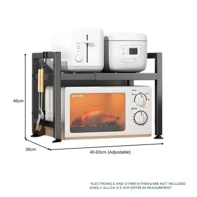 [Cozy Nest] Adjustable Kitchen Microwave Shelf Expandable Countertop Organizer for Home Use Oven Pots Fruits Vegetable and Spice Rack Storage
